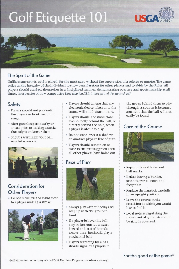 golf etiquette