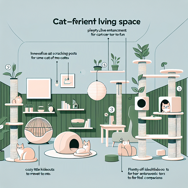 calm room with cat-friendly setup