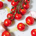 cherry tomatoes on vine