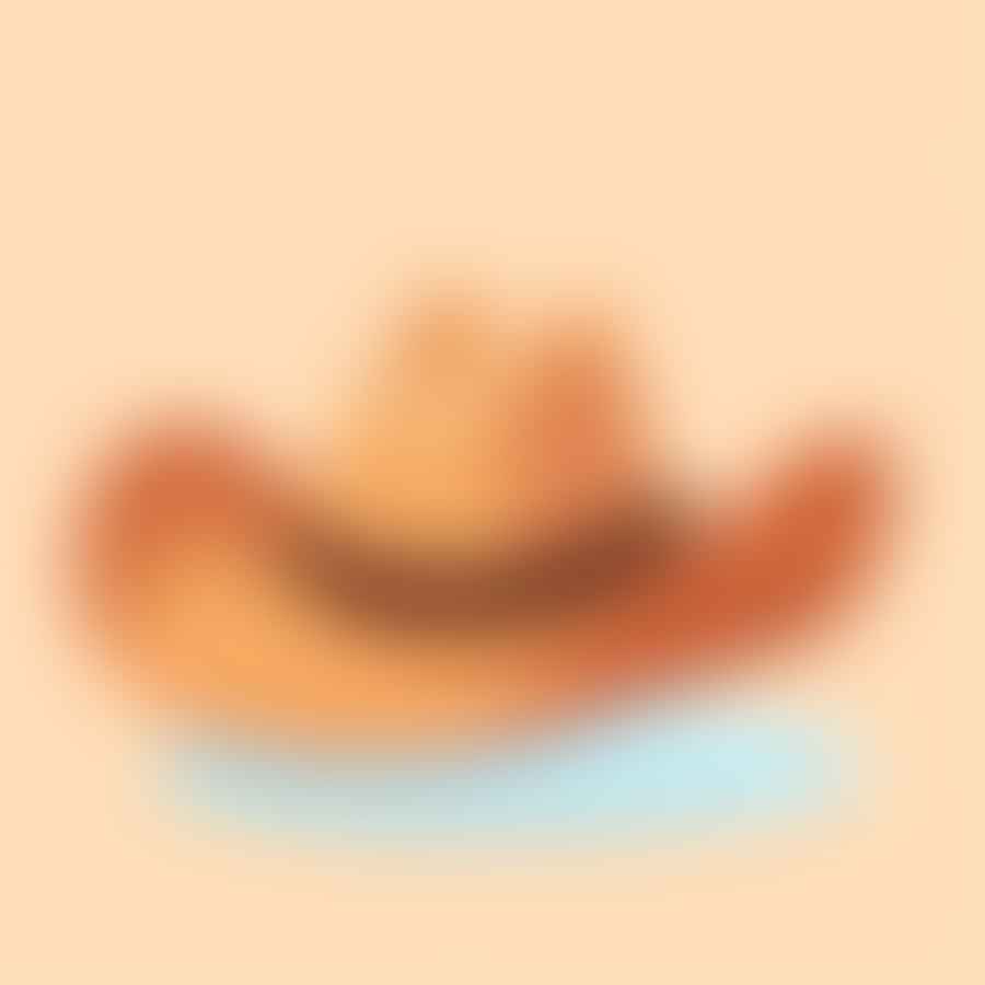 A cowboy hat air drying on a flat surface