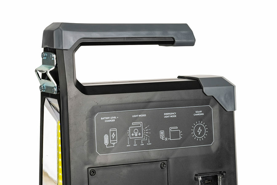 Solar-powered camping lantern