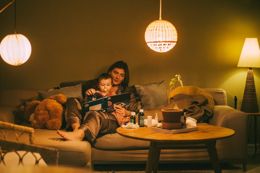 soft dim lighting room